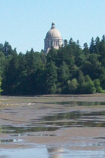 Capitol Lake partially drained 2009