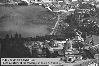 Capitol Lake 1944 Aerial view